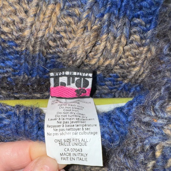 PHO made in Italy wool VINTAGE poncho gorgeous colours - Picture 3 of 7